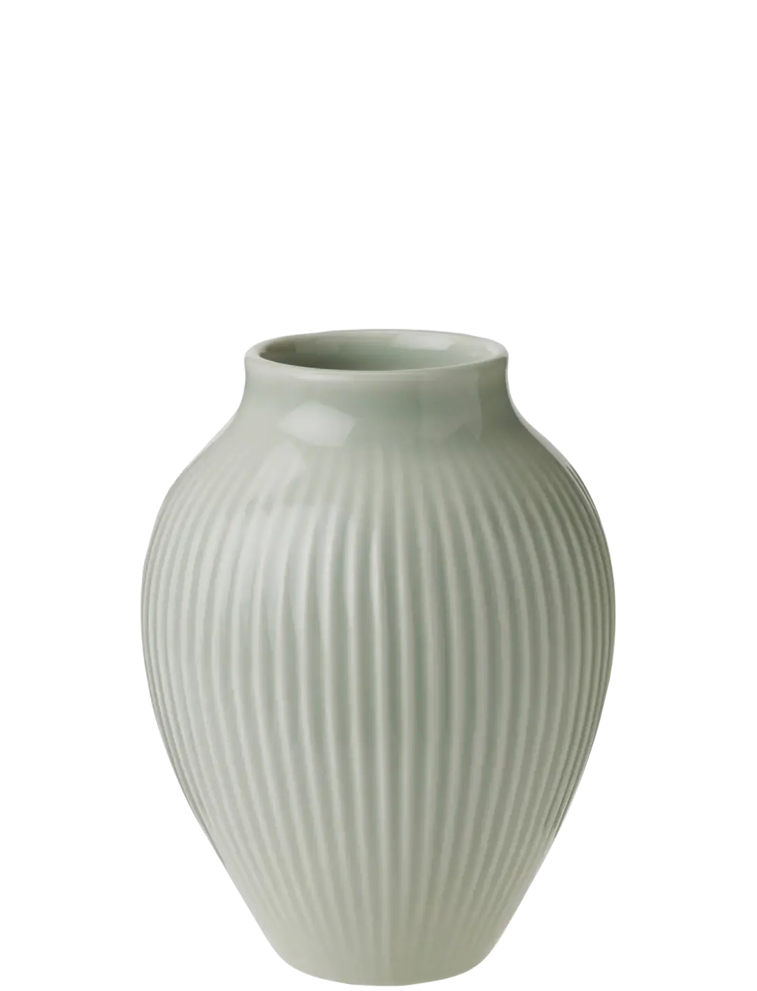 Discount Knabstrup Keramik - vase H 12.5 cm ripple mint
