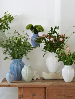 Outlet Knabstrup Keramik - vase H 20 cm ripple lavender