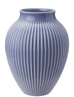 Clearance Knabstrup Keramik - vase H 27 cm ripple lavender