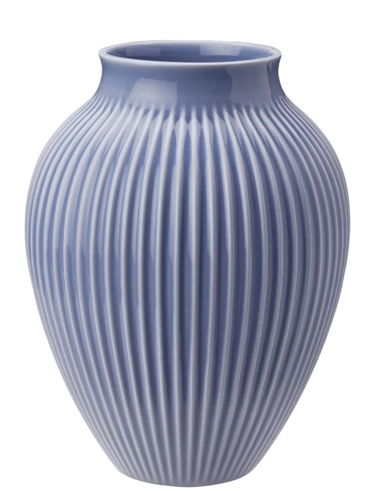 Clearance Knabstrup Keramik - vase H 27 cm ripple lavender