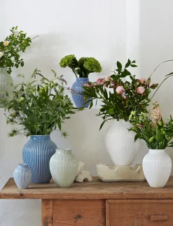 Clearance Knabstrup Keramik - vase H 27 cm ripple lavender