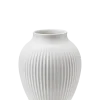 New Knabstrup Keramik - vase H 12.5 cm ripple white