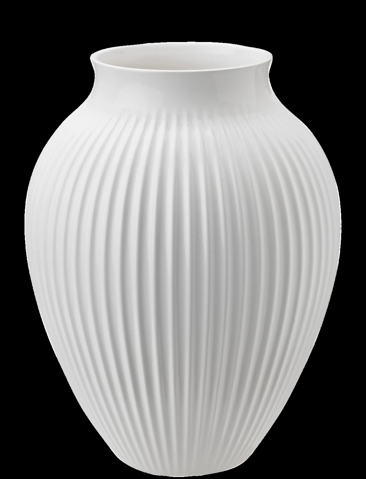 Online Knabstrup Keramik - vase H 27 cm ripple white