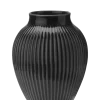 Best Knabstrup Keramik - vase H 20 cm ripple black