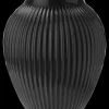 Hot Knabstrup Keramik - vase H 35 cm ripple black