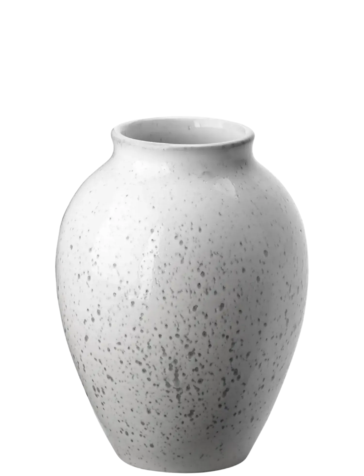 Outlet Knabstrup Keramik - vase H 12.5 cm white / grey