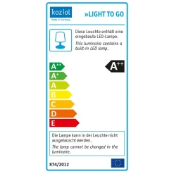 Koziol - Light to go - lampe - hvid