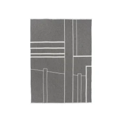 Hot Kristina Dam - Architecture Throw, Sort Melange/Off-White