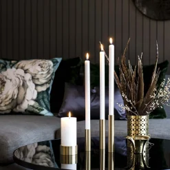 Discount Kunstindustrien - 3 Lysetager Slim Light i Messing - Højde 10 cm, 14 cm ,17 cm