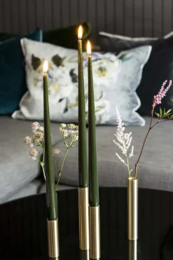 Discount Kunstindustrien - 3 Lysetager Slim Light i Messing - Højde 10 cm, 14 cm ,17 cm