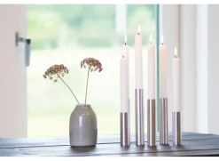 Clearance Kunstindustrien - Slim Light lysetage rustfri stål - Højde 14 cm