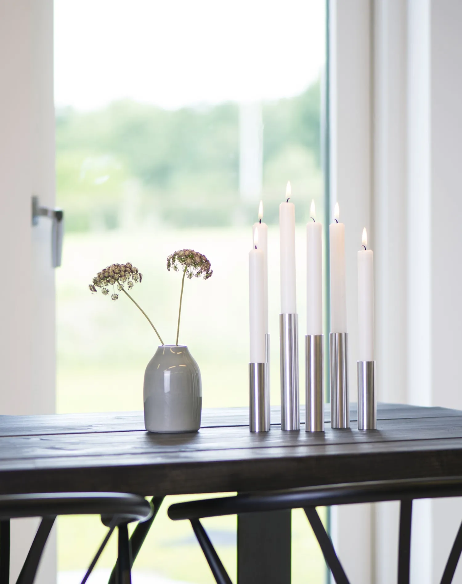 New Kunstindustrien - Slim Light lysetage rustfri stål - Højde 10 cm