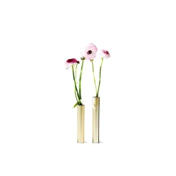 Clearance Kunstindustrien - Slim Vase - Messing - Højde 17 cm