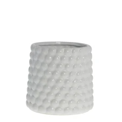 Sale Lene Bjerre - Dotsie urtepotteskjuler Ø20cm hvid