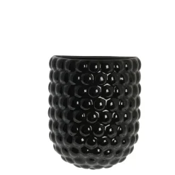 Best Lene Bjerre - Dotsie væghængt vægpotte H20 cm. sort
