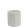 Clearance Lene Bjerre - Eliana stage til bloklys 10 cm. hvid marmor