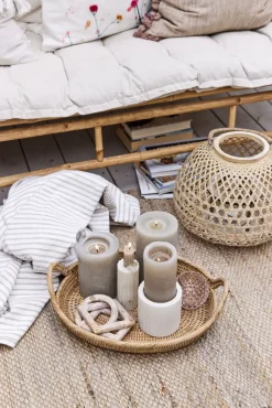 Clearance Lene Bjerre - Eliana stage til bloklys 10 cm. hvid marmor