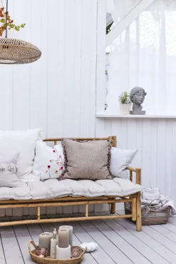 Clearance Lene Bjerre - Eliana stage til bloklys 10 cm. hvid marmor