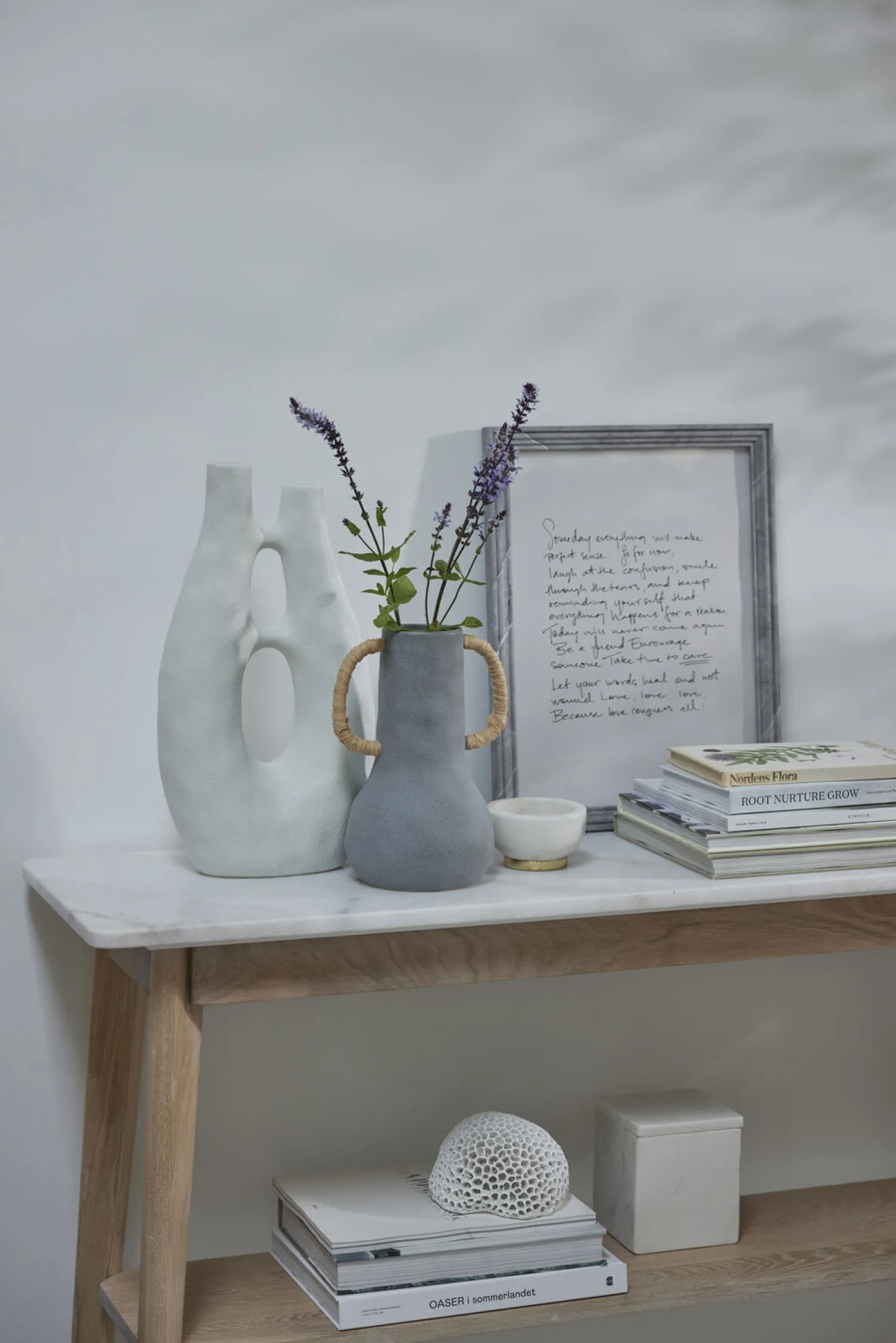 Lene Bjerre - Ellia æske H13 cm. Marmor