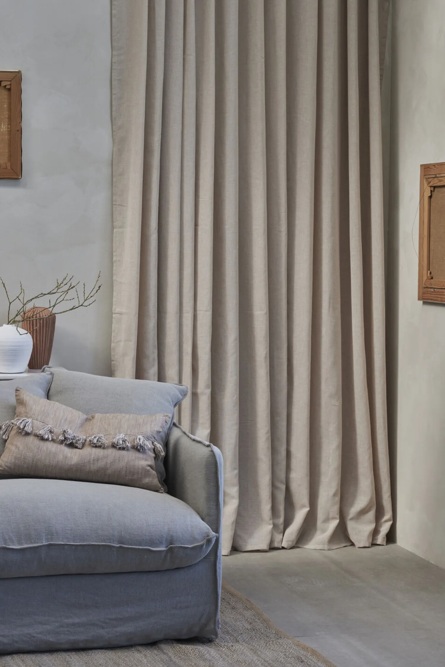 Clearance Lene Bjerre - Petrine gardinfag 250x140 cm. sand