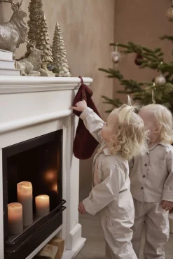 New Lene Bjerre - Rustic bloklys sølvgrå stor