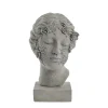 Hot Lene Bjerre - Sielle figur kvinde m. blomster 31 cm. grå