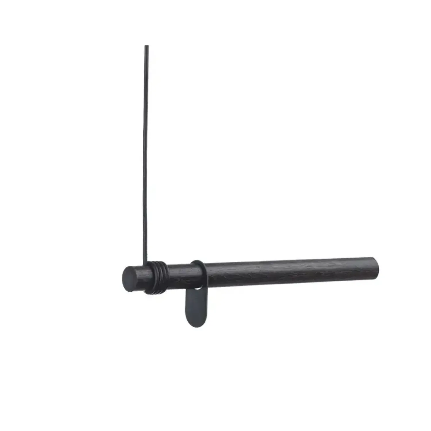New LindDNA bøjlestang - Wall swing 50 cm - Sort med sort læderstrop
