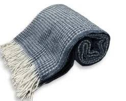 Outlet Lovely Linen - Plaid - Uld - Blå - 130x170 cm