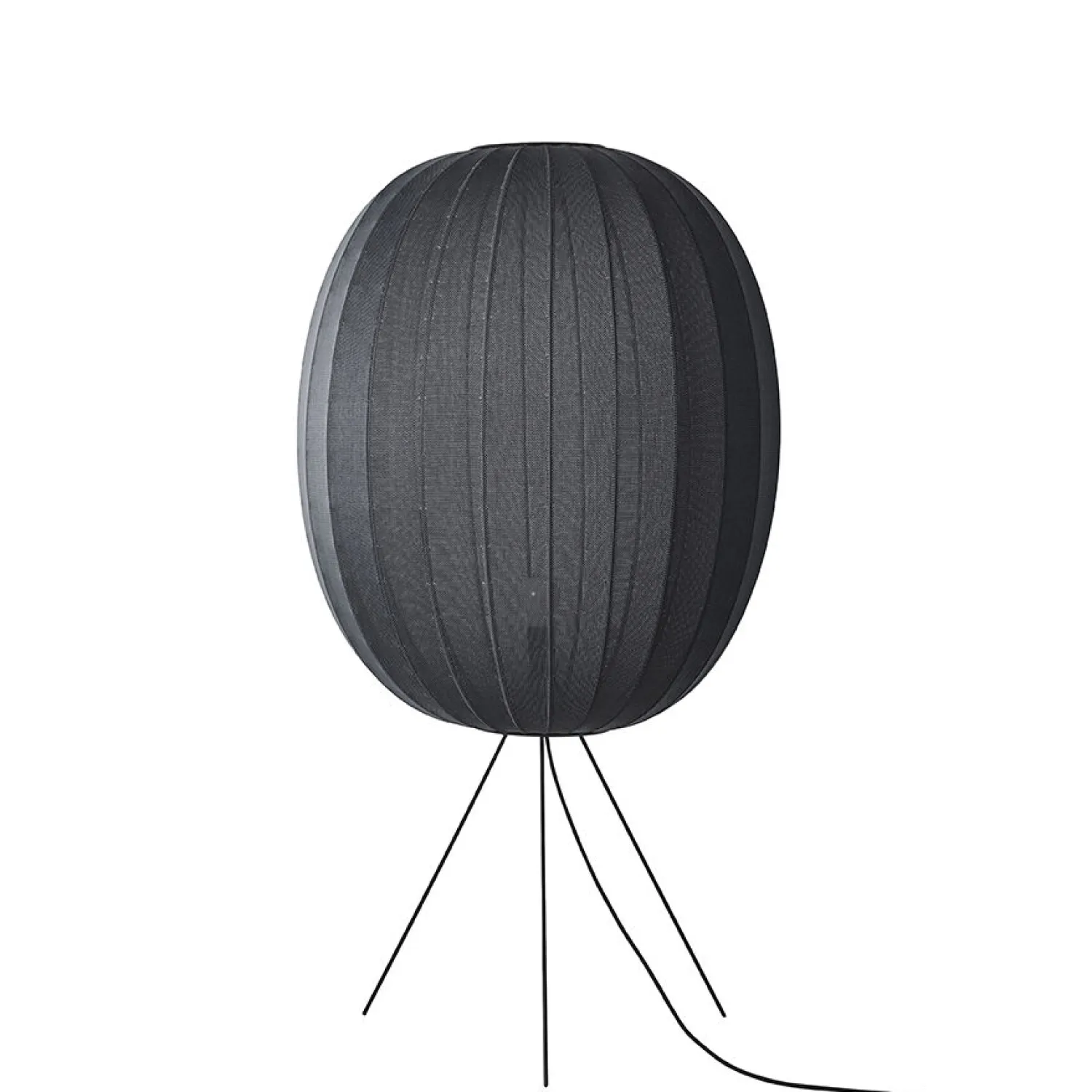 Online Made by Hand - Gulvlampe - Knit-Wit 65 High Oval Floor Medium - Black