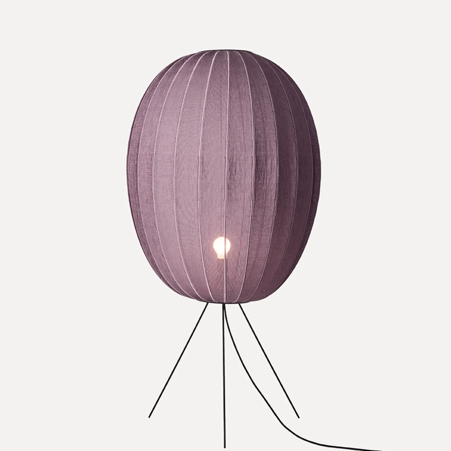 Sale Made by Hand - Gulvlampe - Knit-Wit 65 High Oval Floor Medium - Burgundy