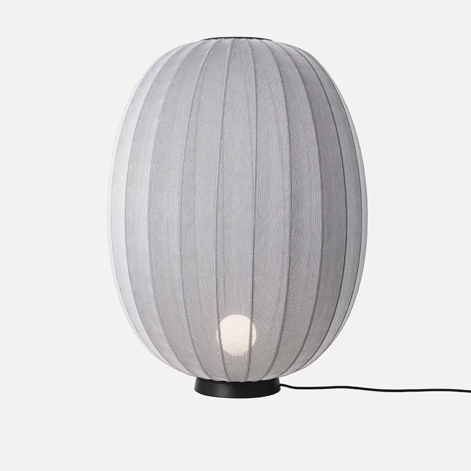 Made by Hand - Gulvlampe - Knit-Wit 65 High Oval Floor Level - Silver