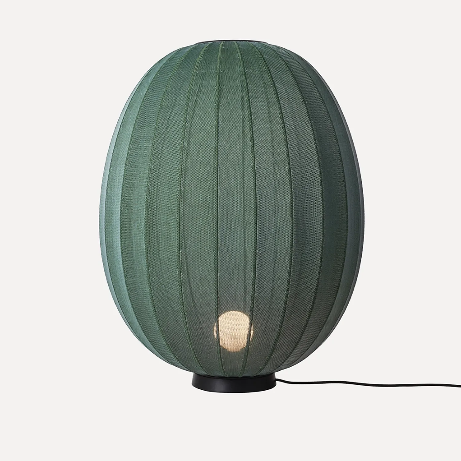 Online Made by Hand - Gulvlampe - Knit-Wit 65 High Oval Floor Level - Tweed Green