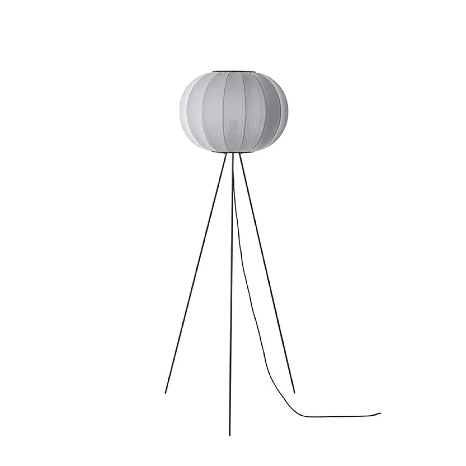 Made by Hand - Gulvlampe - Knit-Wit 45 Round Floor High - Silver