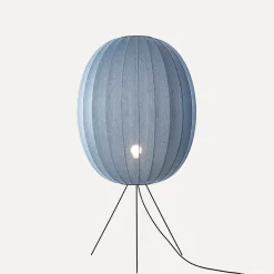Clearance Made by Hand - Gulvlampe - Knit-Wit 65 High Oval Floor Medium - Blue Stone
