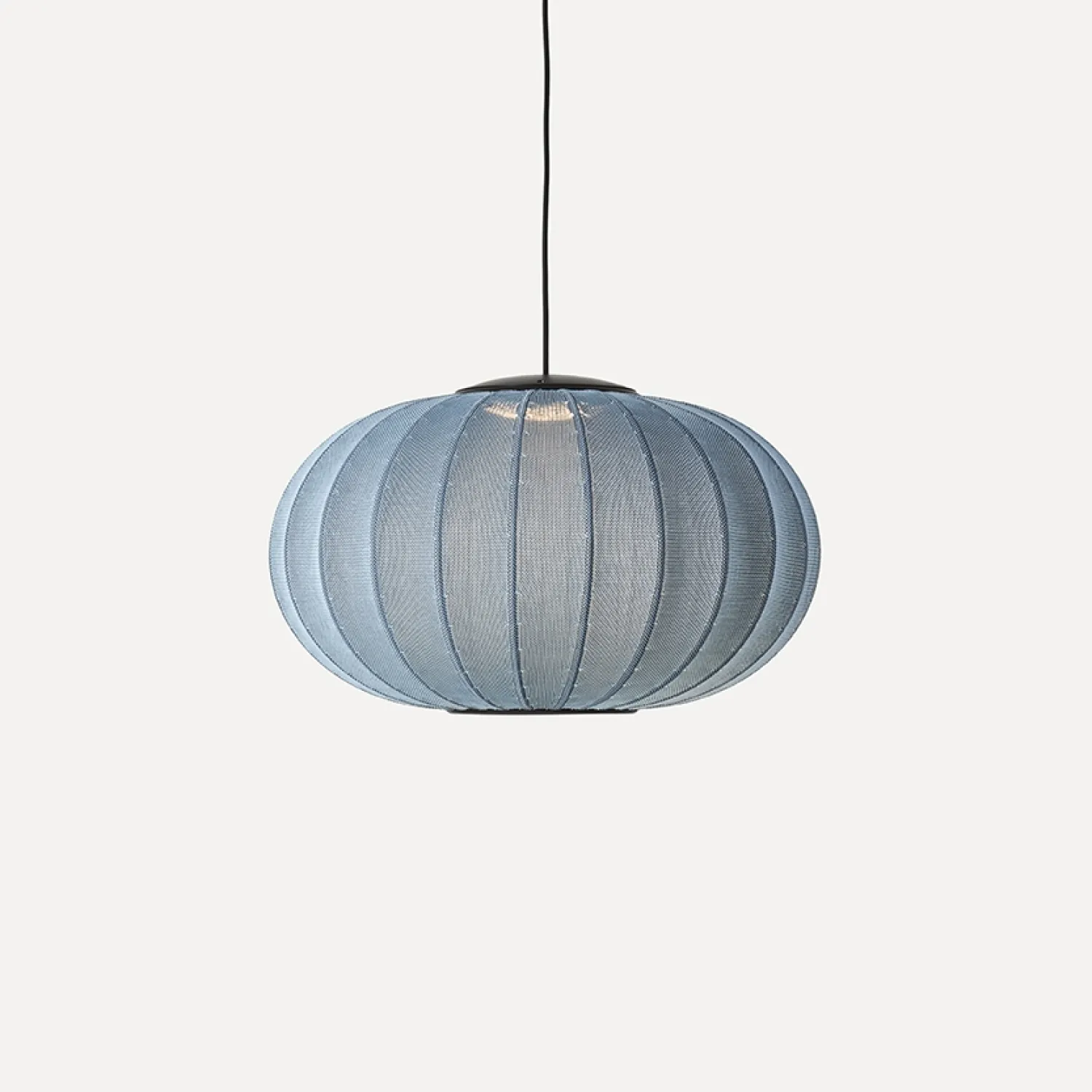 Outlet Made by Hand - Loftlampe - Knit-Wit 57 Oval Pendant LED - Blue Stone