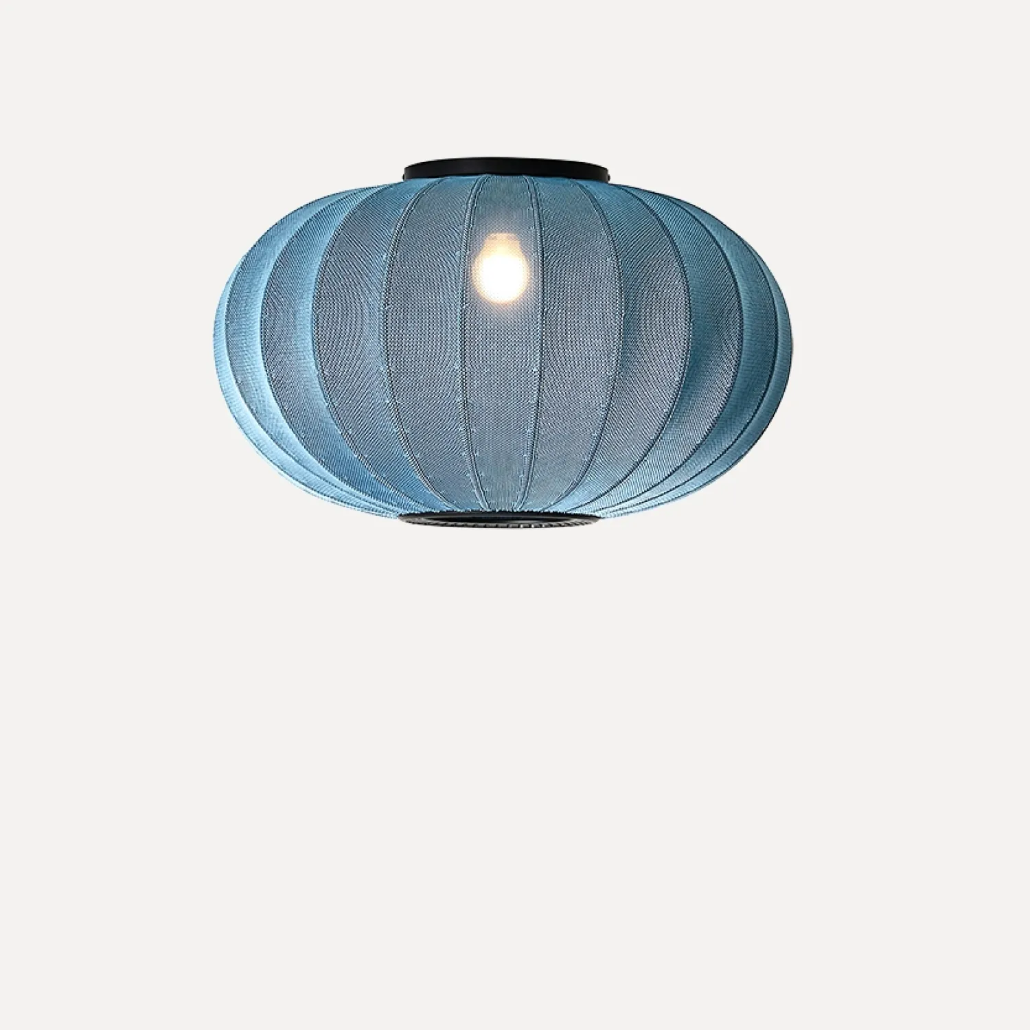 Hot Made by Hand - Loftlampe - Knit-Wit 57 Oval Ceiling/Wall - Blue Stone