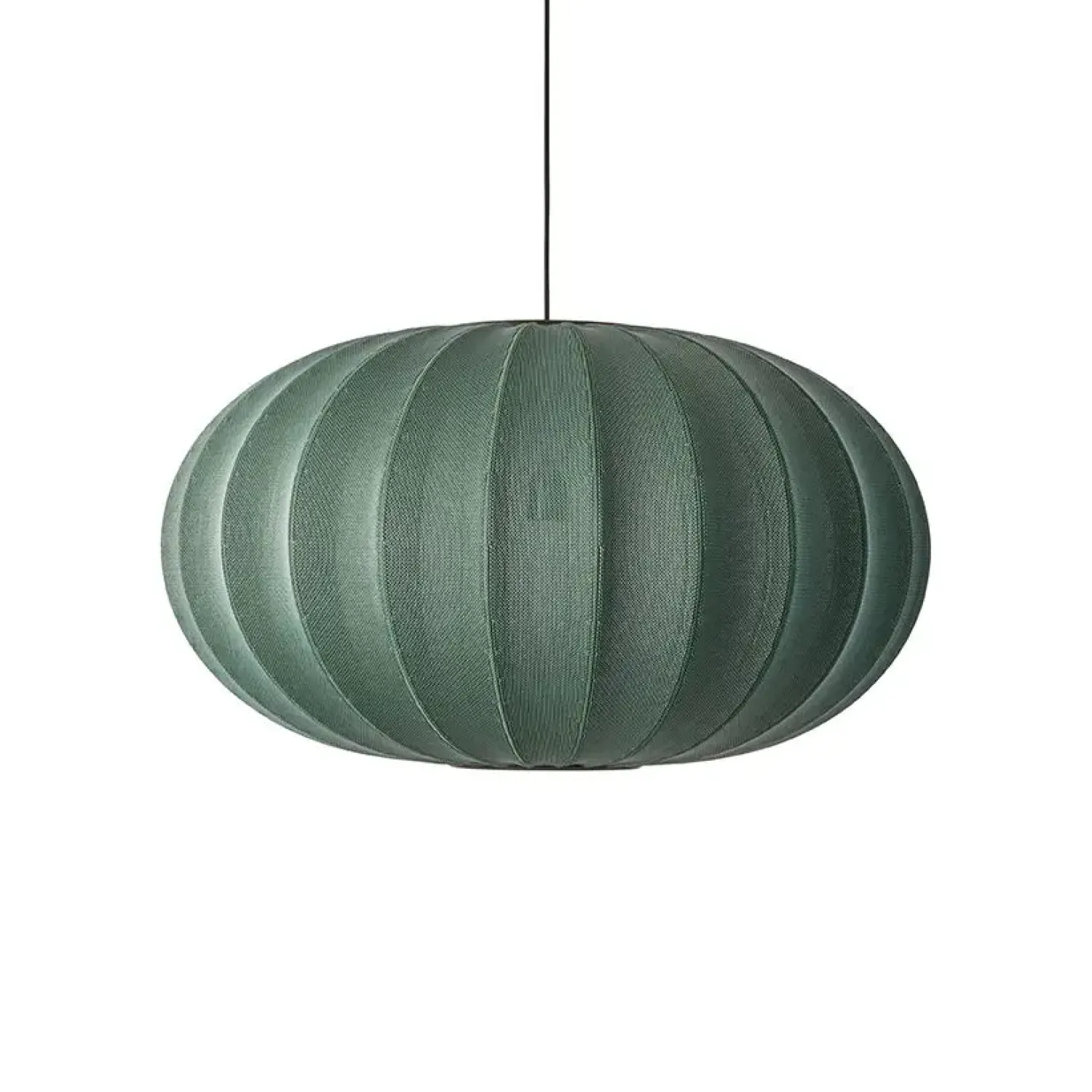Clearance Made by Hand - Pendel - Knit-Wit 76 Oval Pendant - Tweed Green