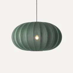 Clearance Made by Hand - Pendel - Knit-Wit 76 Oval Pendant - Tweed Green