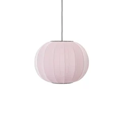 Sale Made by Hand - Pendellampe - Knit-Wit 45 Round Pendant - Light Pink