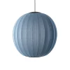 New Made by Hand - Pendellampe - Knit-Wit 75 Round Pendant LED - Blue Stone