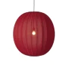 Sale Made by Hand - Pendellampe - Knit-Wit 75 Round Pendant - Maple Red