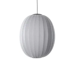 Sale Made by Hand - Pendellampe - Knit-Wit 65 High Oval Pendant LED - Silver