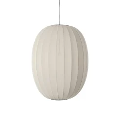 Made by Hand - Pendellampe - Knit-Wit 65 High Oval Pendant - Pearl White