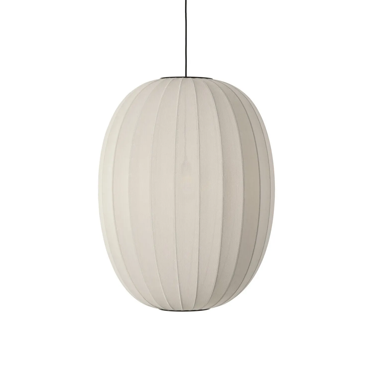 Made by Hand - Pendellampe - Knit-Wit 65 High Oval Pendant - Pearl White