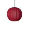 Sale Made by Hand - Pendellampe - Knit-Wit 60 Round Pendant LED - Maple Red