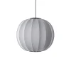 Sale Made by Hand - Pendellampe - Knit-Wit 60 Round Pendant LED - Silver