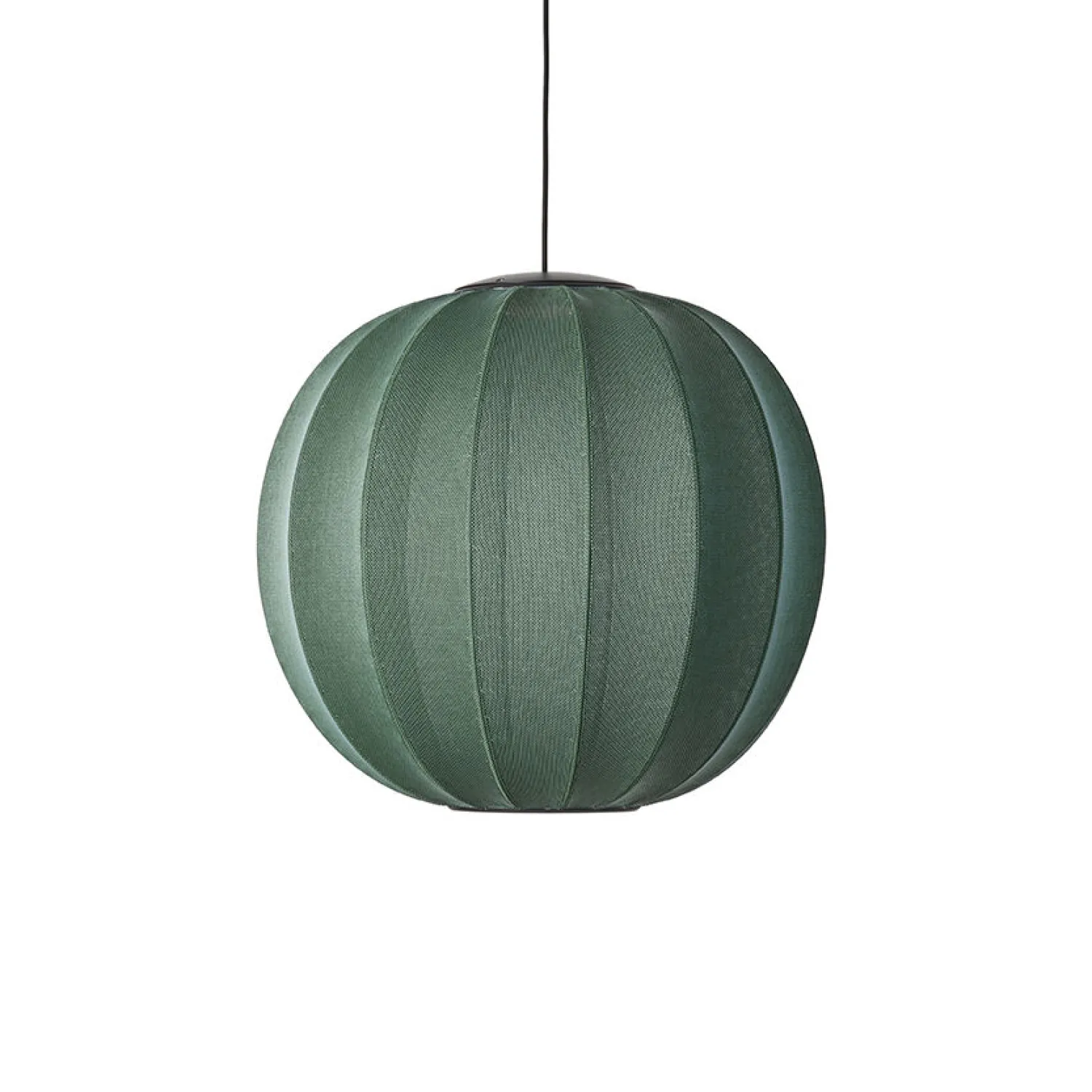 Discount Made by Hand - Pendellampe - Knit-Wit 60 Round Pendant LED - Tweed Green