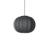 Clearance Made by Hand - Pendellampe - Knit-Wit 45 Round Pendant LED - Black
