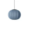 Hot Made by Hand - Pendellampe - Knit-Wit 45 Round Pendant LED - Blue Stone