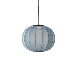 Hot Made by Hand - Pendellampe - Knit-Wit 45 Round Pendant LED - Blue Stone